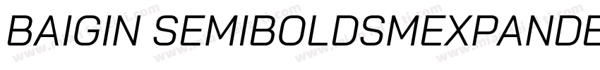 BAIGIN SEMIBOLDSMEXPANDED字体转换